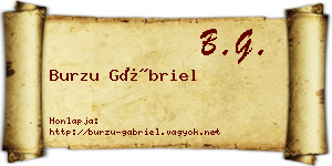 Burzu Gábriel névjegykártya